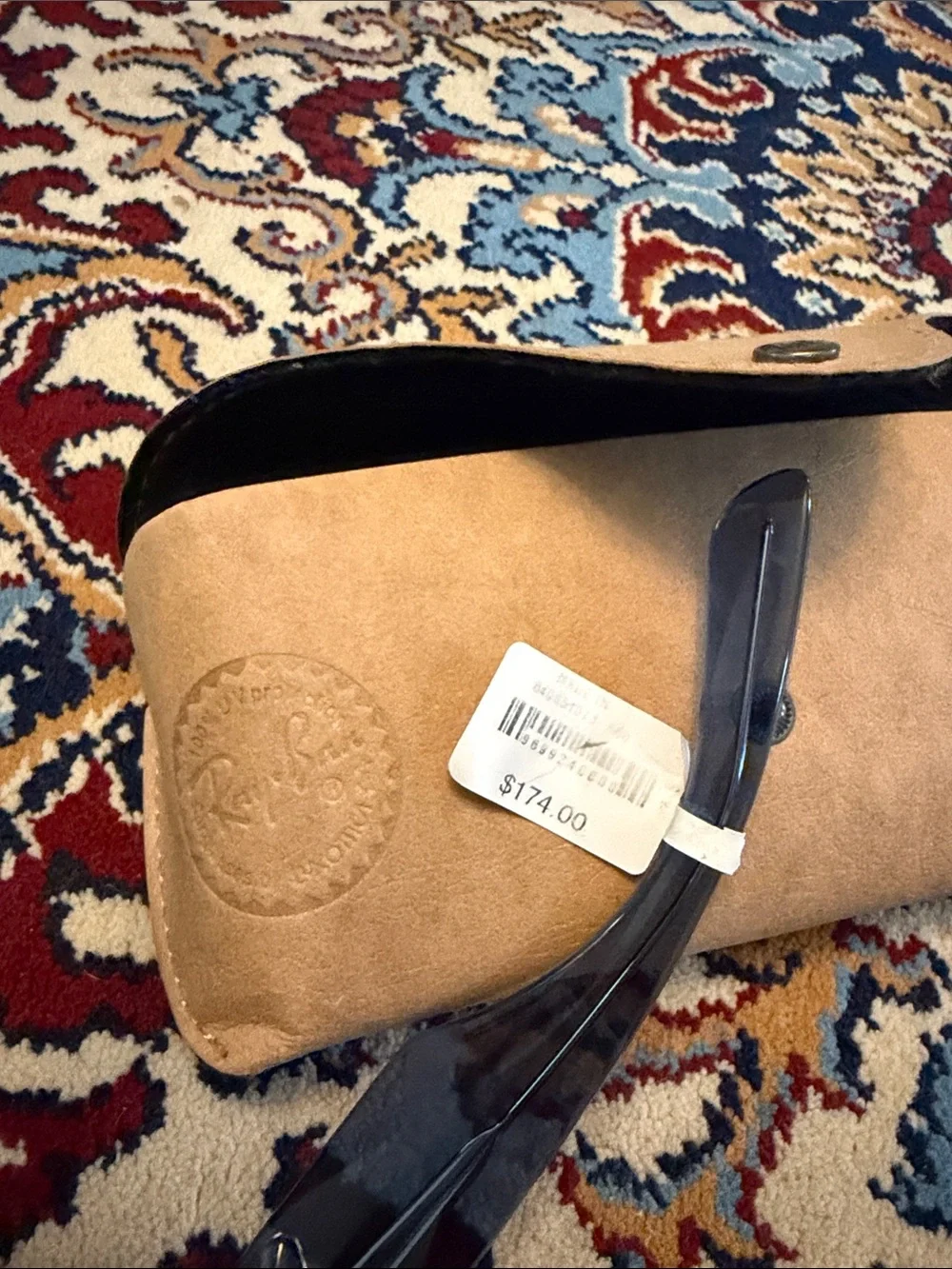 NWT Ray-Ban RB0440S Mega Wayfarer Sunglasses Dark Blue 51mm w/ Case